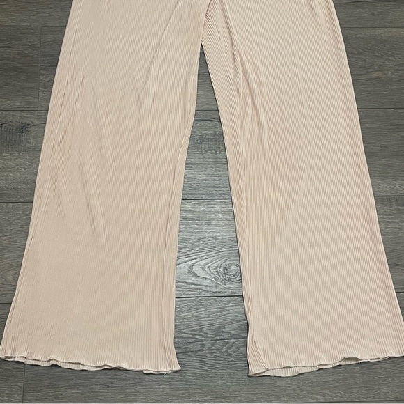 Joie Women's Pleated Satin Pink High Rise Pants Pull On Stretch Waist Sz Small - Picture 3 of 8